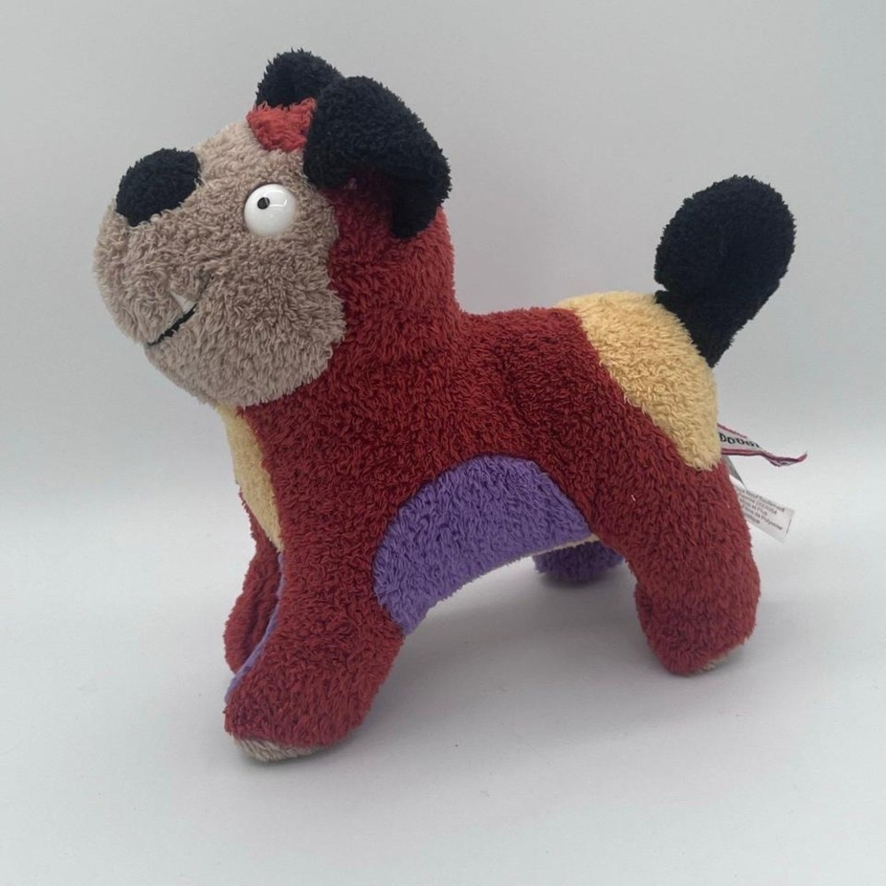 Douglas Cuddle Toys Patchwork Dog Plush‎ 8" Multicolor Terrier Style